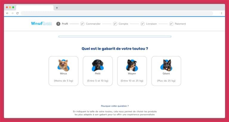 Chez Woufbox : des produits sélectionnés en fonction du poids de votre chien