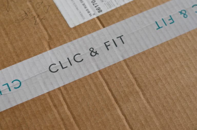 Colis Clic and Fit reçu lors de notre test