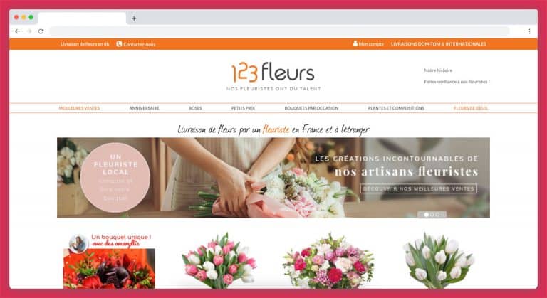 123fleurs : un service de livraison de fleurs de 145 pays