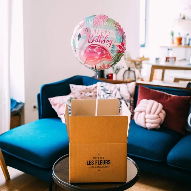 Un ballon cœur de chez Mieux que des Fleurs pour créer la surprise