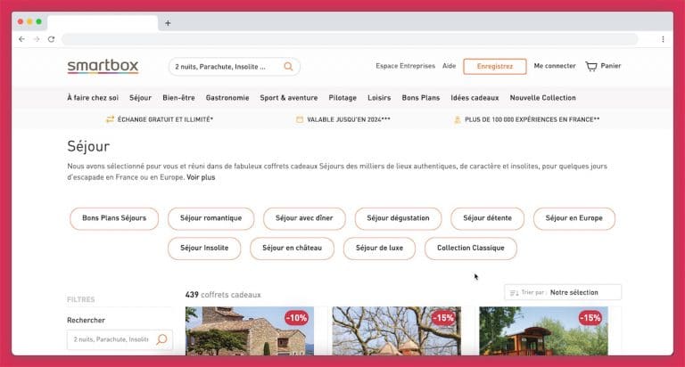 Les Box voyage de Smartbox
