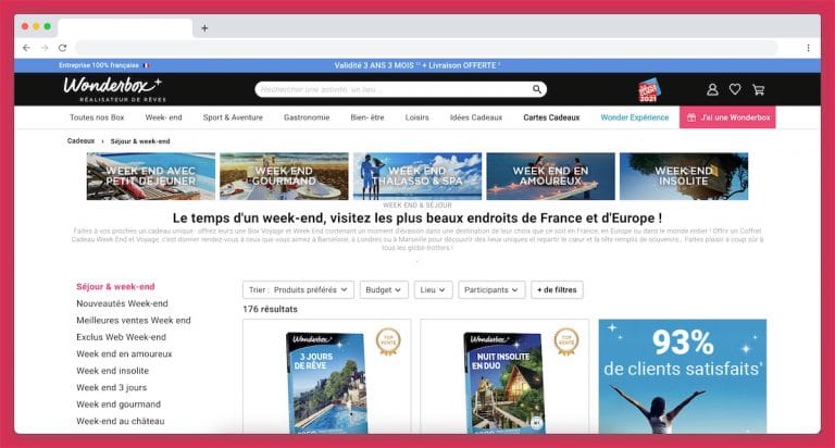 Les Box voyage de Wonderbox