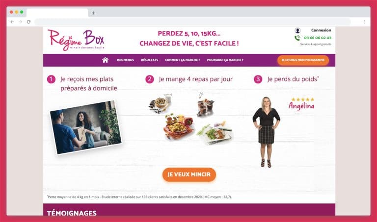 Regimebox : vos repas minceurs en un clic