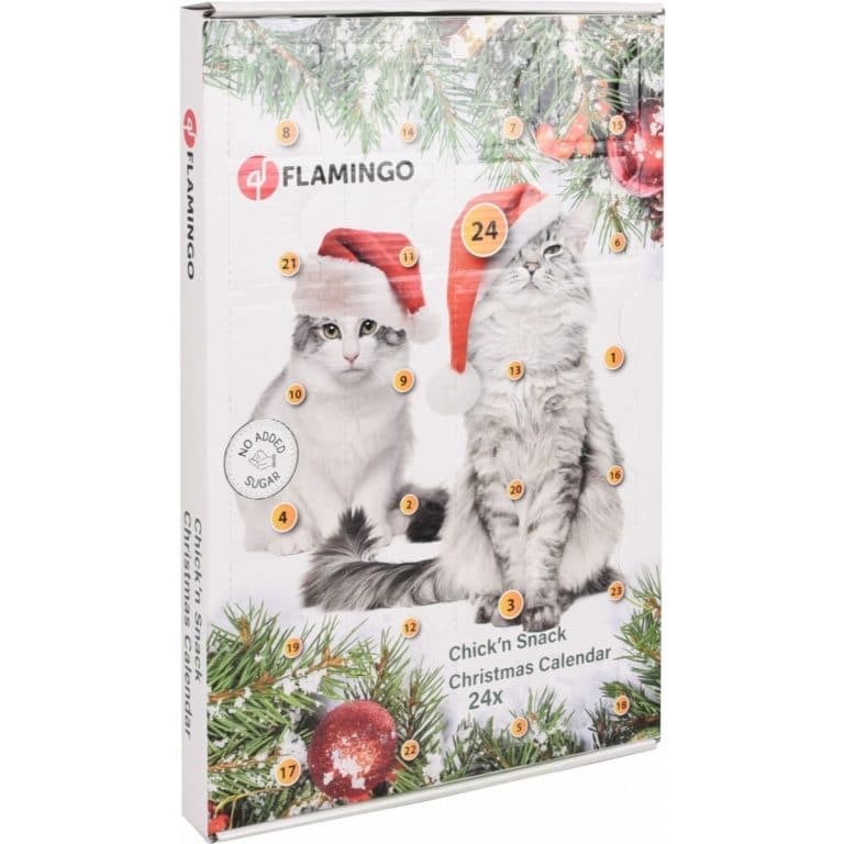 Le calendrier de l’avent pour chat pour Noël Flamingo