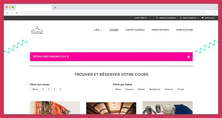 La Textilerie, les cours écoresponsables