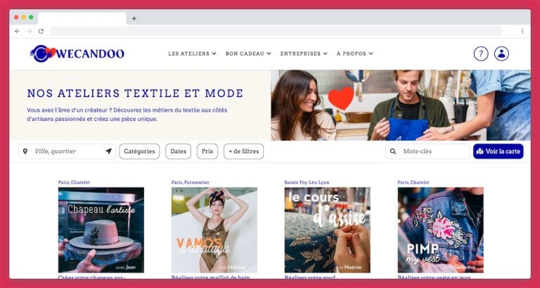 wecandoo : l'idéal pour trouver un atelier de couture