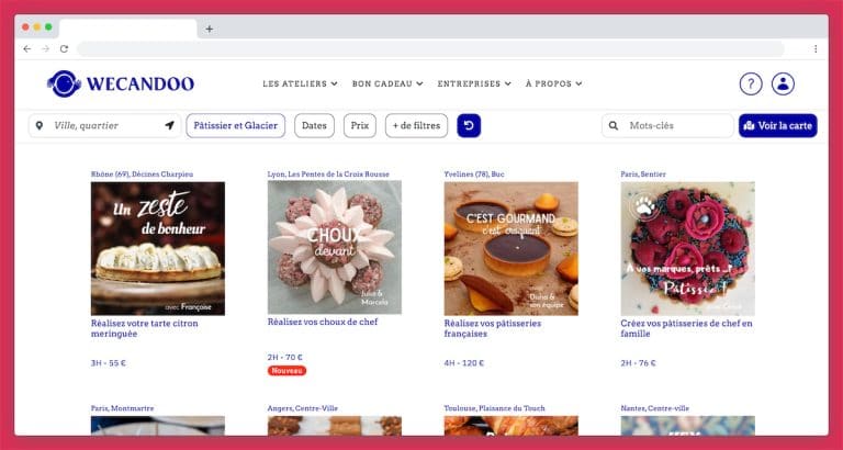 Wecandoo : votre atelier de pâtisserie partout en France