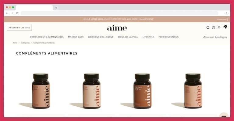 Aime : des compléments alimentaires axés sur la beauté et le bien-être