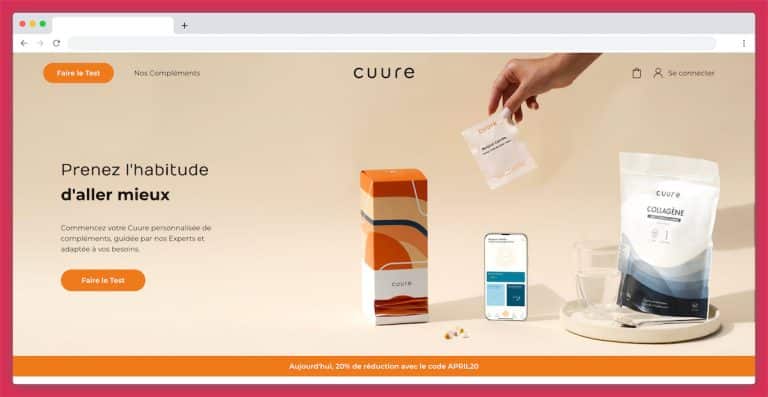 Cuure : compléments alimentaires sur mesure