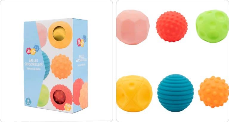 Set de 6 balles sensorielles pour éveiller les sens de votre enfant