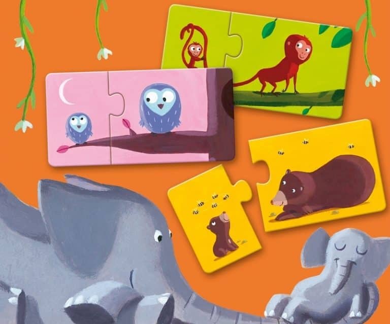Puzzle d'association - Maman et bébé