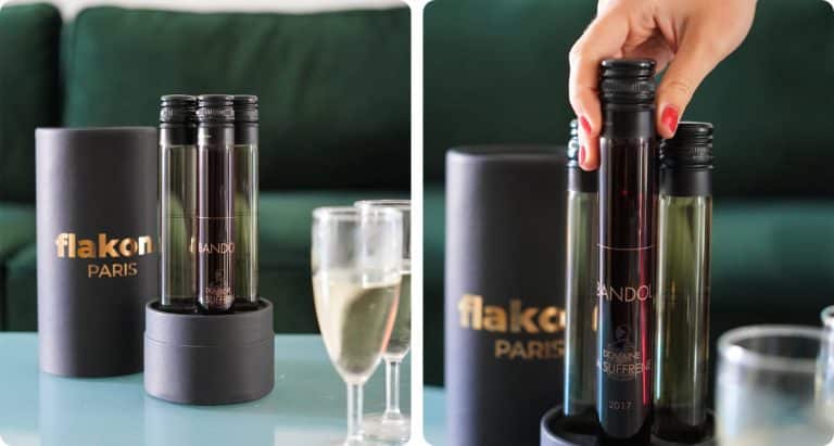 Un coffret de dégustation de vin Flakon : un cadeau pour un homme de 25 ans amateur d'œnologie