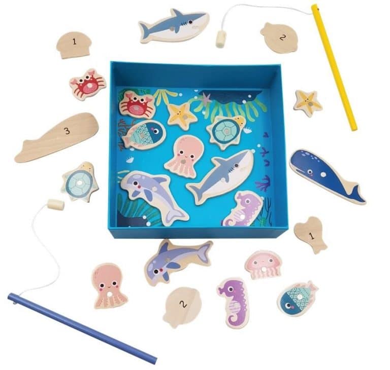 Un jeu de pêche à la ligne aimanté pour s'amuser tout en apprenant