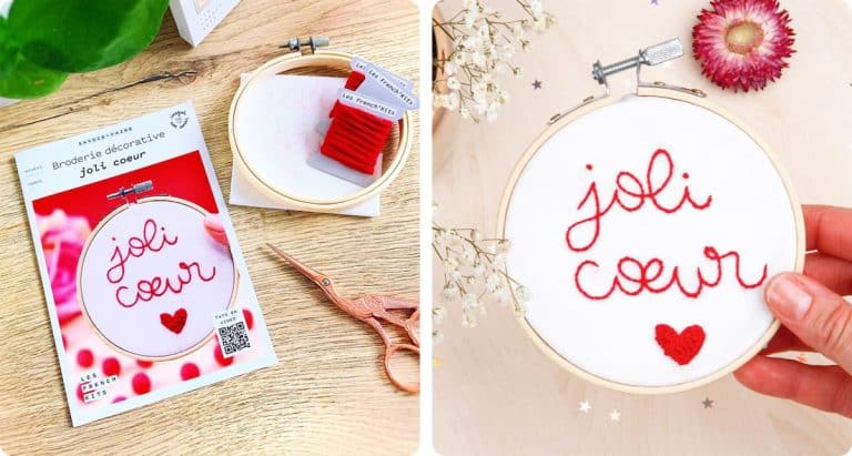 Un kit de broderie Joli cœur pour les passionnées de DIY