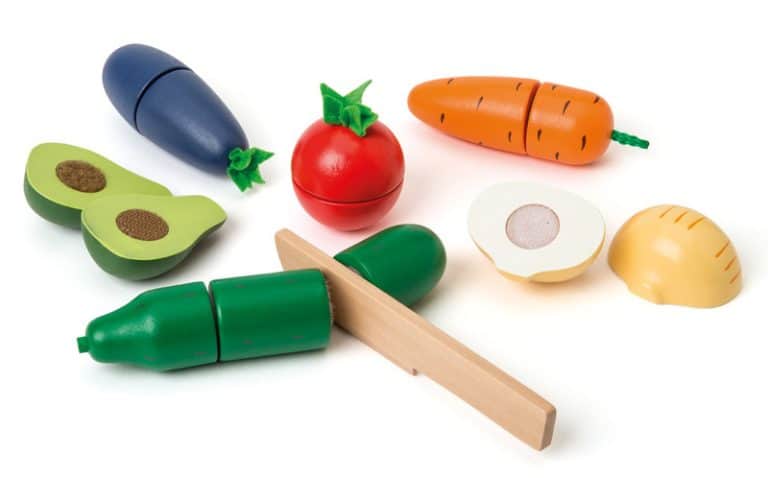 Set de 6 légumes en bois à découper pour les petits chefs en herbe