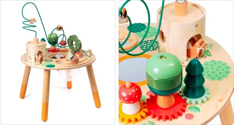 Table multi-activités galopins en bois pour les tout-petits