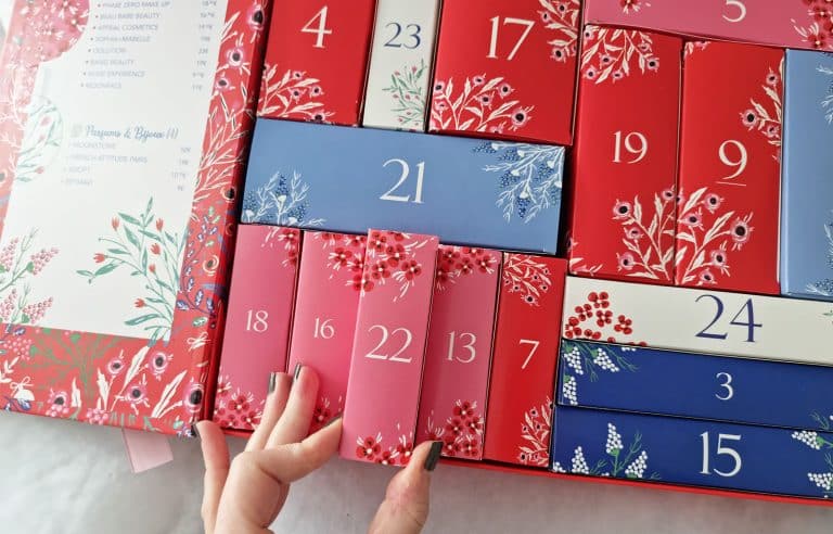 Calendrier de l'Avent Glowria 2023 contenu
