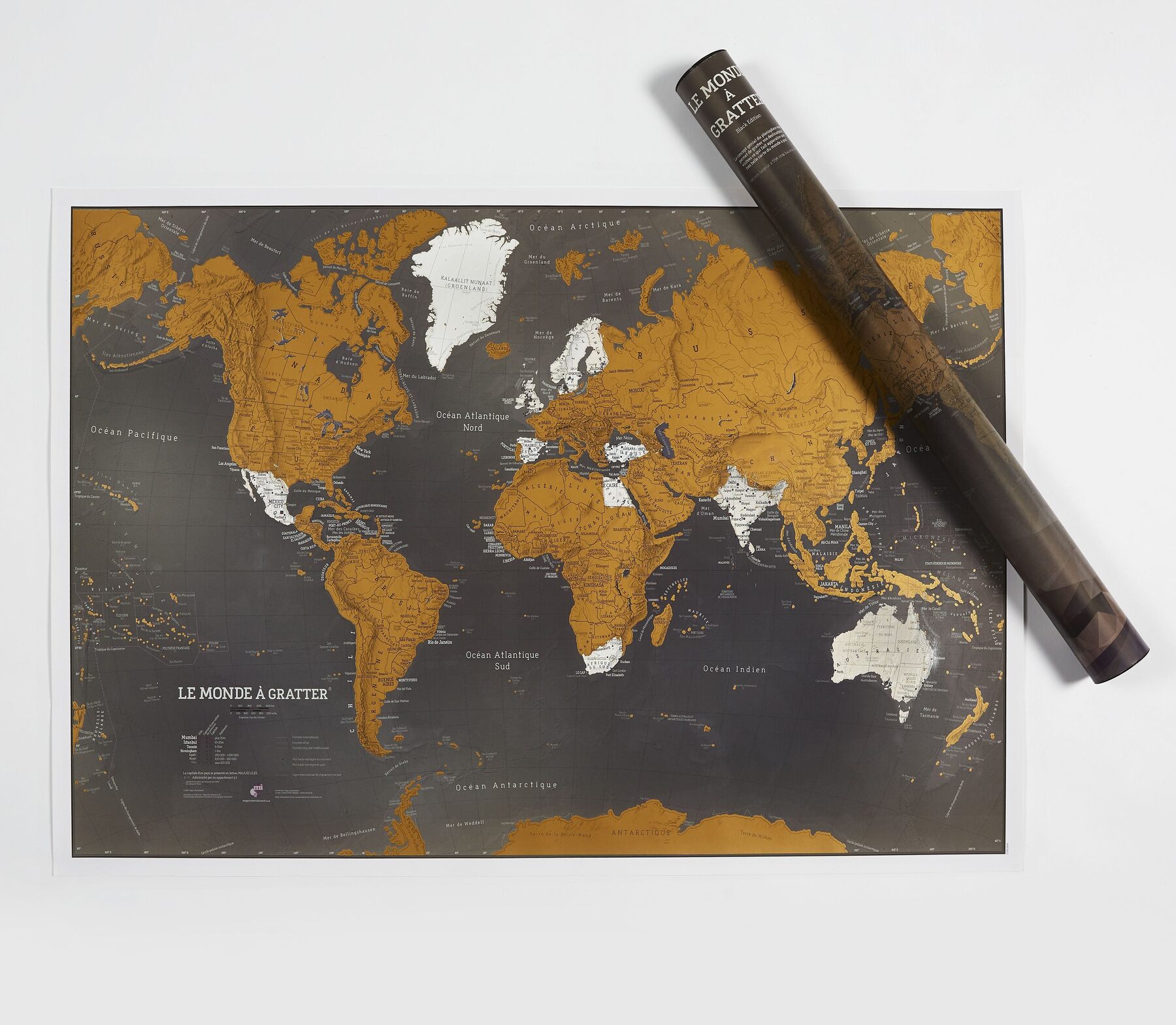 Carte Maps International Black Edition française noire et dorée