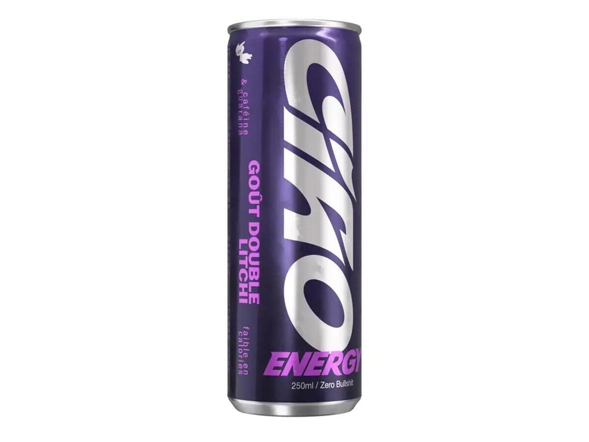 Canette Ciao Energy goût Double Litchi de 250 ml