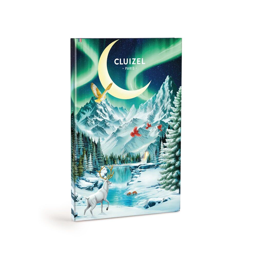 L’écrin du calendrier de l’Avent Cluizel 2026 et son illustration de forêt enneigée