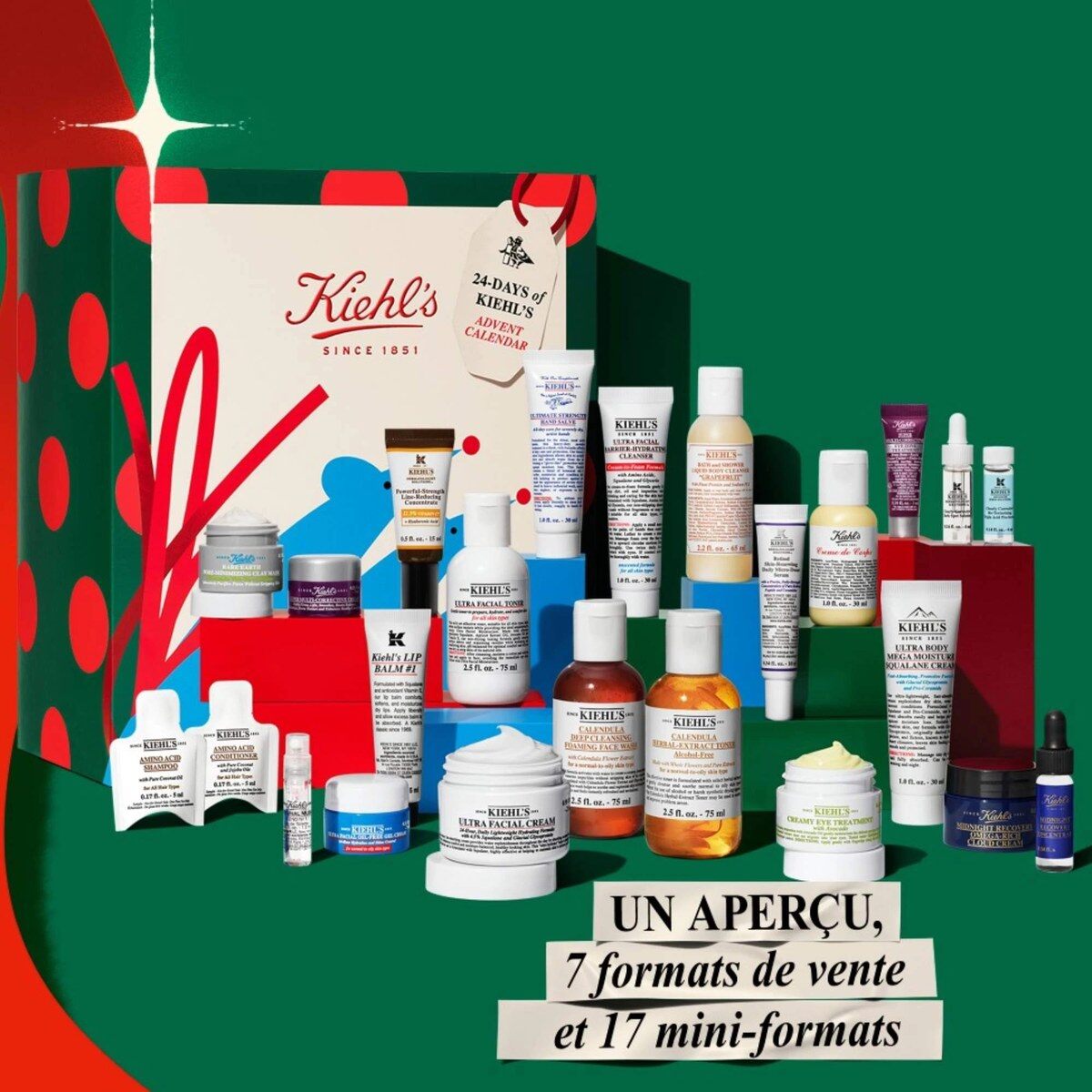 Le calendrier de l’Avent Kiehl’s 2026 et ses 24 produits
