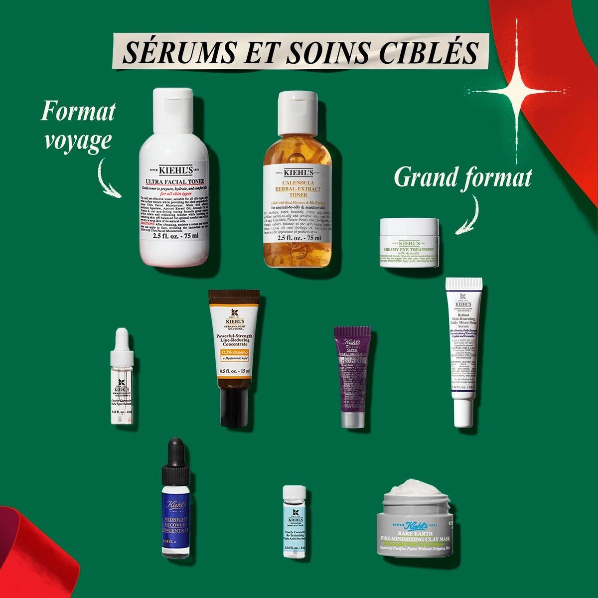 Les sérums et soins ciblés du calendrier de l’Avent Kiehl’s 2026