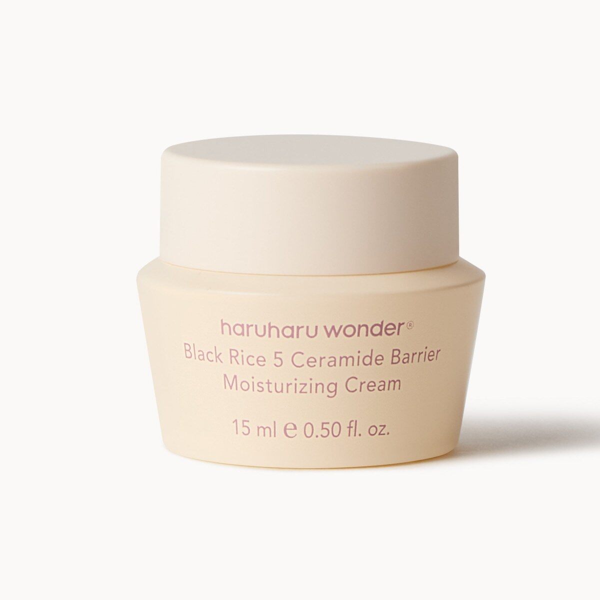 Pot de crème Haruharu Wonder Black Rice Ceramide Barrier Moisturizing Cream de 15 ml