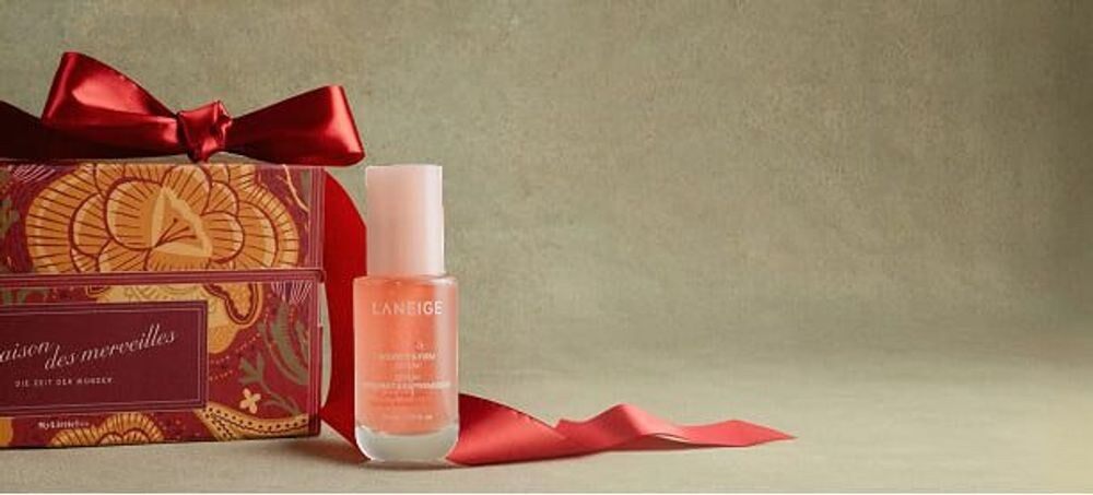La Double Box My Little Box de Noël présentée avec le sérum repulpant LANEIGE offert en formule Extra