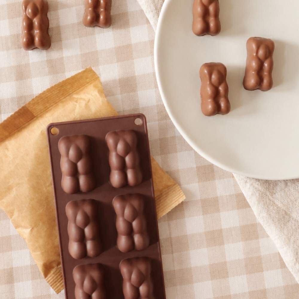 Goûters au chocolat en forme d’oursons, réalisés avec la box Oursons guimauve d’Ookies